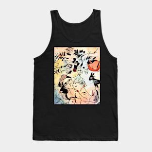 Miro meets Chagall (The Lovers Under the Red Sun) Tank Top